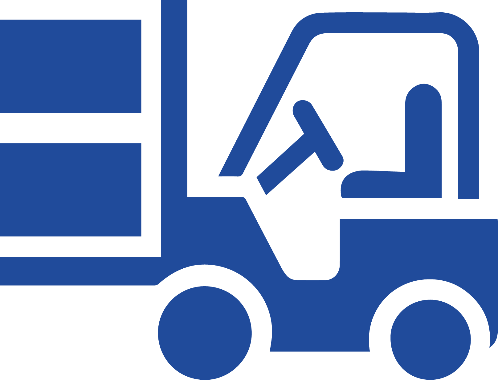 Prestations picto machine levage bleu